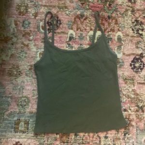 Wild fable Olive green ribbed tank top— Size Small
